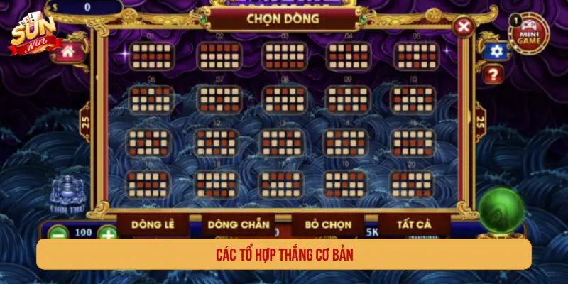 Các tổ hợp thắng cơ bản