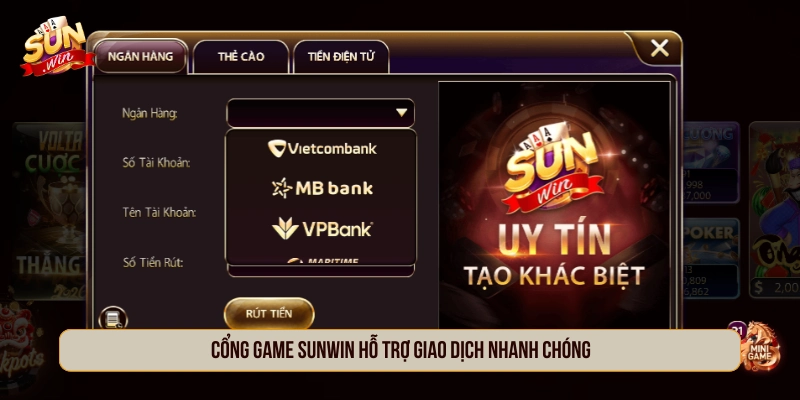 SUNWIN (Sun Win) – Cổng game uy tín, đa dạng trò chơi 2026 Cổng game SUNWIN hỗ trợ giao dịch nhanh chóng
