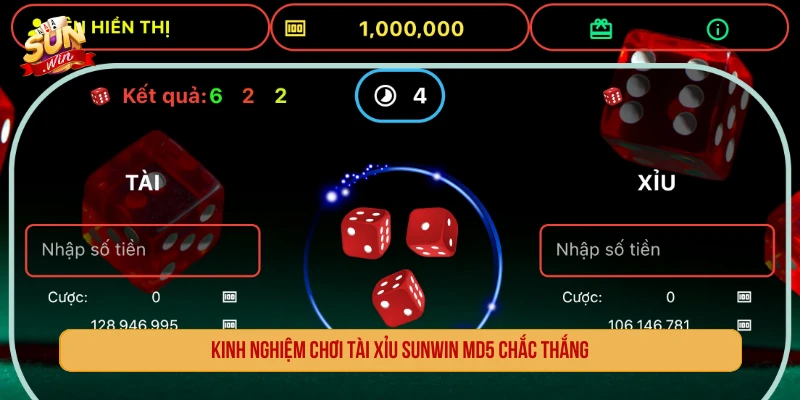Kinh nghiệm chơi tài xỉu SUNWIN MD5 chắc thắng