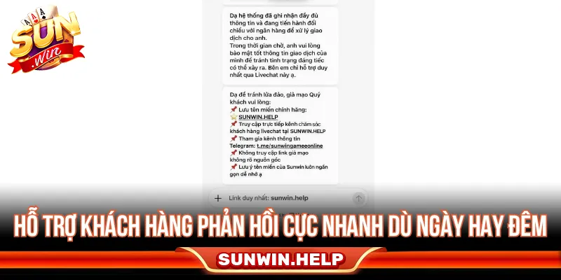 Hỗ trợ khách hàng phản hồi cực nhanh dù ngày hay đêm