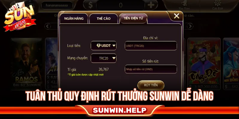 Rút thưởng Sunwin dễ dàng với điều kiện cần tuân thủ