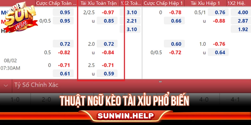 Tổng Hợp 10+ Thuật Ngữ Cá Độ Bóng Đá Phổ Biến Nhất Thuật ngữ kèo tài xỉu phổ biến